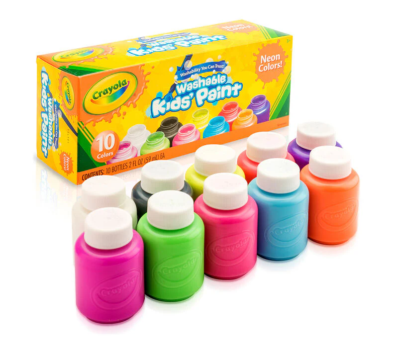 CRAYOLA 10CT WASHABLE NEON PAINT