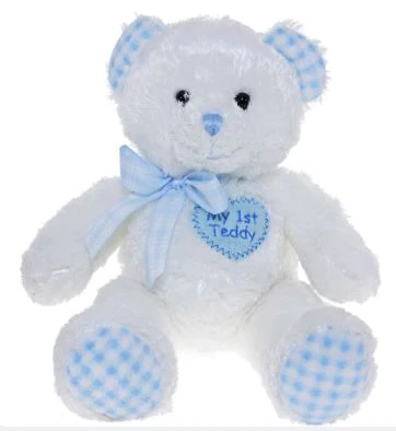 AURORA BABY MY FIRST TEDDY BEAR BLUE 14 INCH PLUSH14" MY FIRST TEDDY BEAR BOY