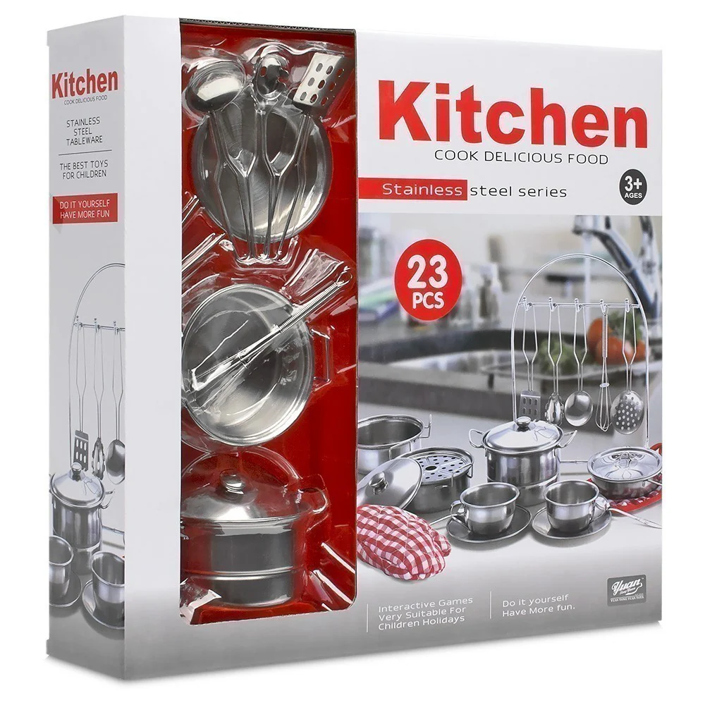 23PC REAL STEEL KITCHEN SET