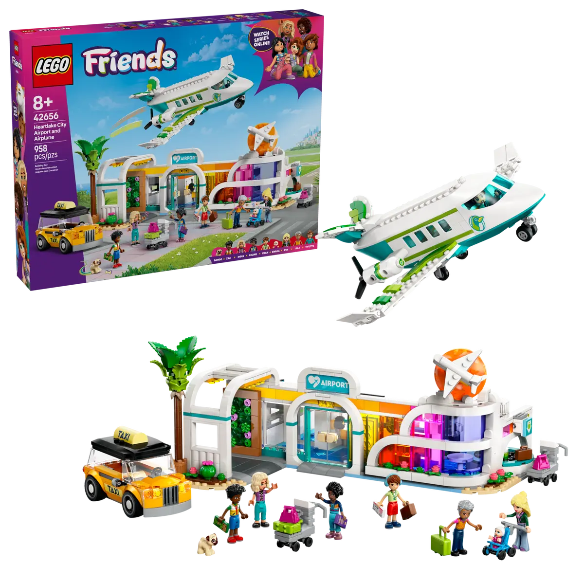 LEGO 42656 FRIENDS HEARTLAKE CITY AIRPORT AND AIRPLANE