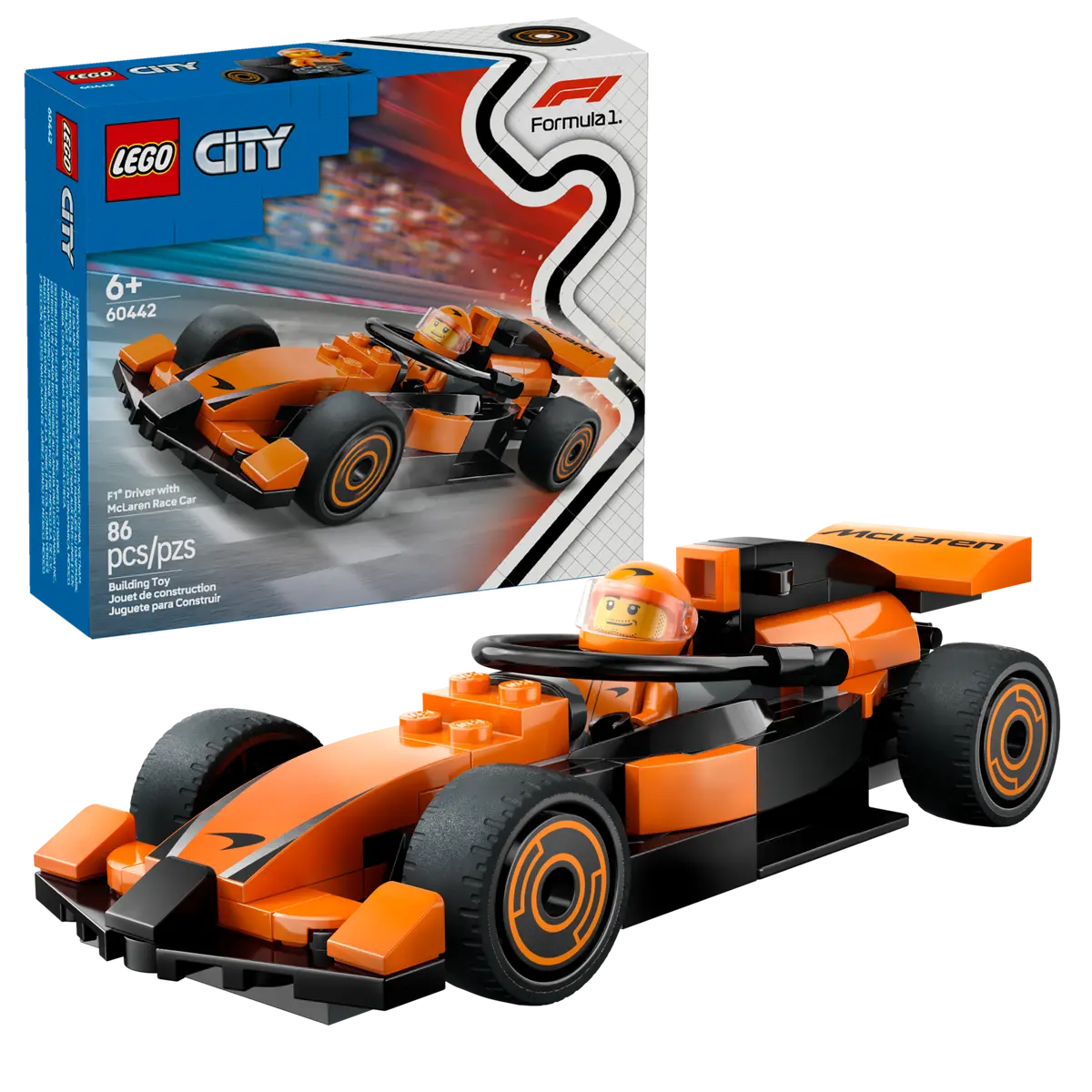 LEGO 60442 CITY F1® DRIVER WITH MCLAREN RACE CAR