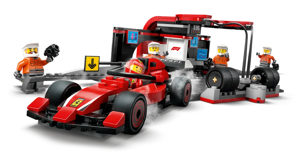 LEGO 60443 CITY - F1 PIT STOP AND PIT CREW WITH FERRARI CAR - Image 2