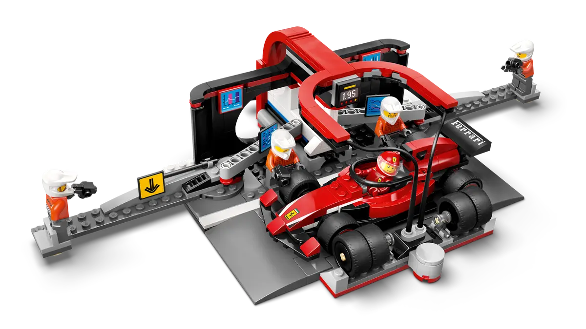LEGO 60443 CITY - F1 PIT STOP AND PIT CREW WITH FERRARI CAR - Image 3