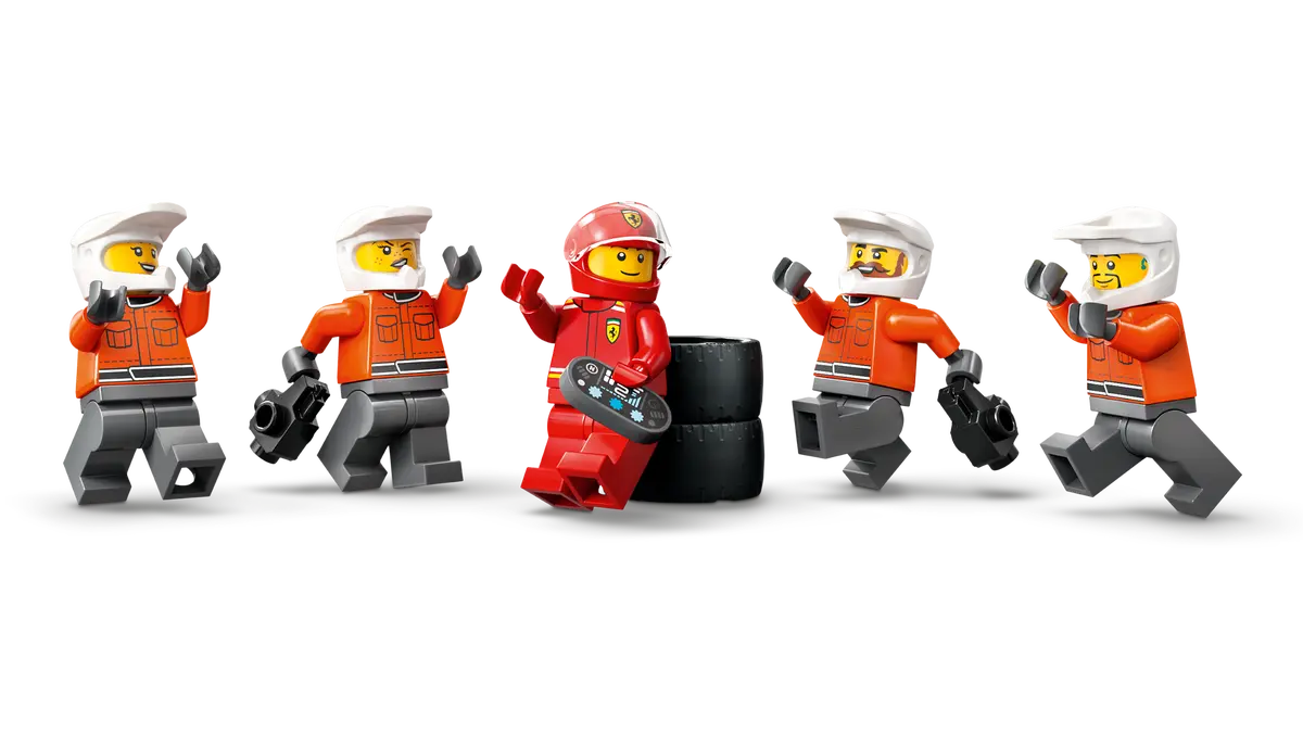 LEGO 60443 CITY - F1 PIT STOP AND PIT CREW WITH FERRARI CAR - Image 5