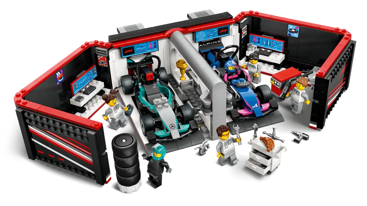 LEGO 60444 CITY - F1 GARAGE AND MERCEDES AMG AND ALPINE CARS - Image 2