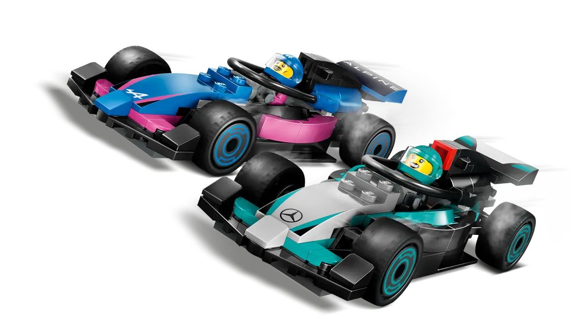 LEGO 60444 CITY - F1 GARAGE AND MERCEDES AMG AND ALPINE CARS - Image 3