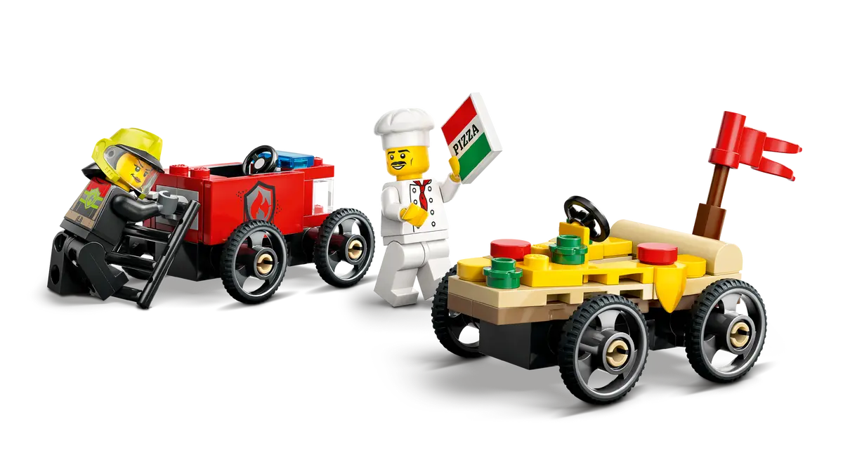 LEGO 60458 CITY - PIZZA VS FIRE TRUCK RACE CAR PACK - Image 2