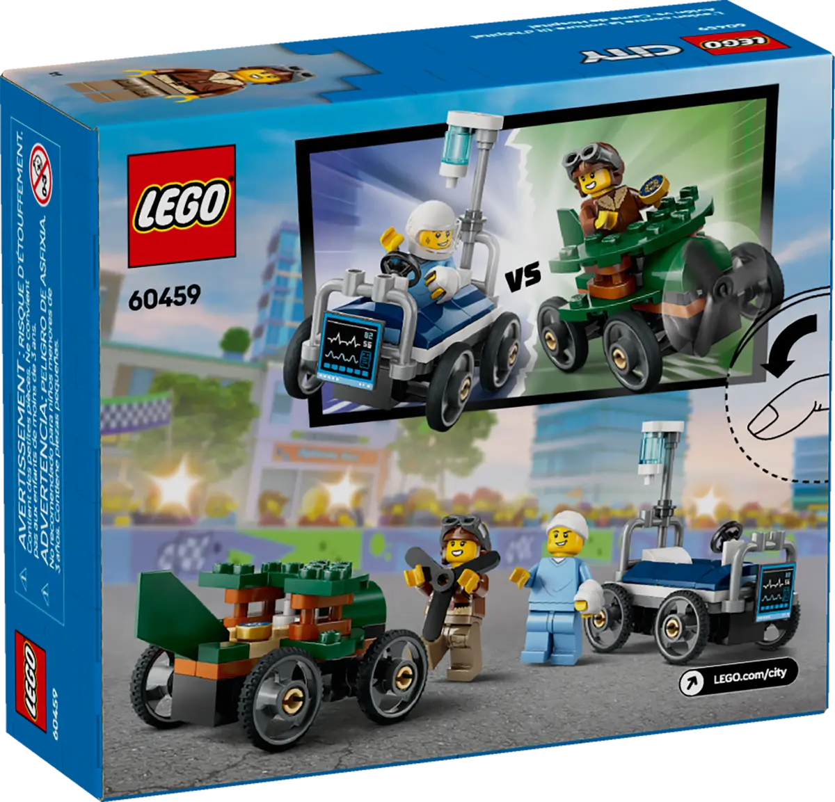 LEGO 60459 CITY - AIRPLANE VS HOSPITAL BED RACE CAR PACK - Image 7