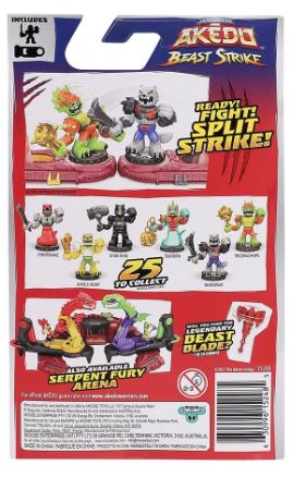 AKEDO BEAST STRIKE MINI BATTLING ACTION WARRIORS - BLOOD PAW - Image 5