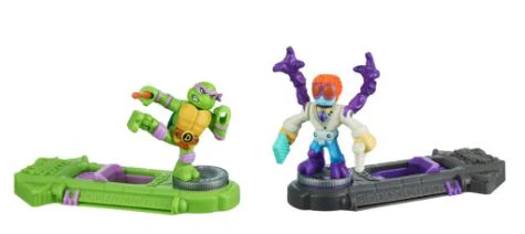 AKEDO TEENAGE MUTANT NINJA TURTLES MINI BATTLING ACTION WARRIORS - DONATELLO VS BAXTER STOCKMAN - Image 2