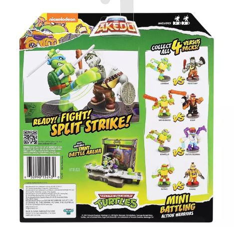 AKEDO TEENAGE MUTANT NINJA TURTLES MINI BATTLING ACTION WARRIORS - MICHELANGELO VS BEBOP - Image 2