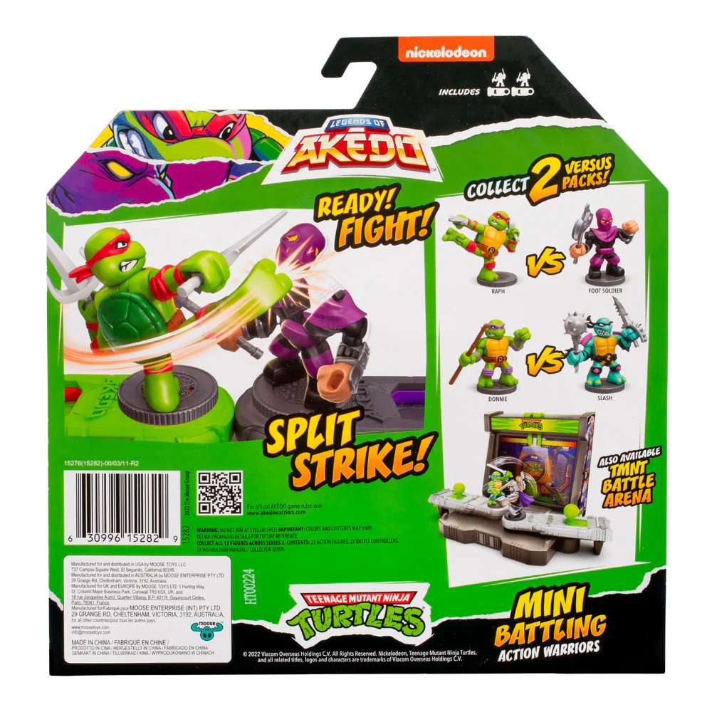 AKEDO TEENAGE MUTANT NINJA TURTLES VERSUS PACK - RAPH VS FOOT SOLDIER - Image 5