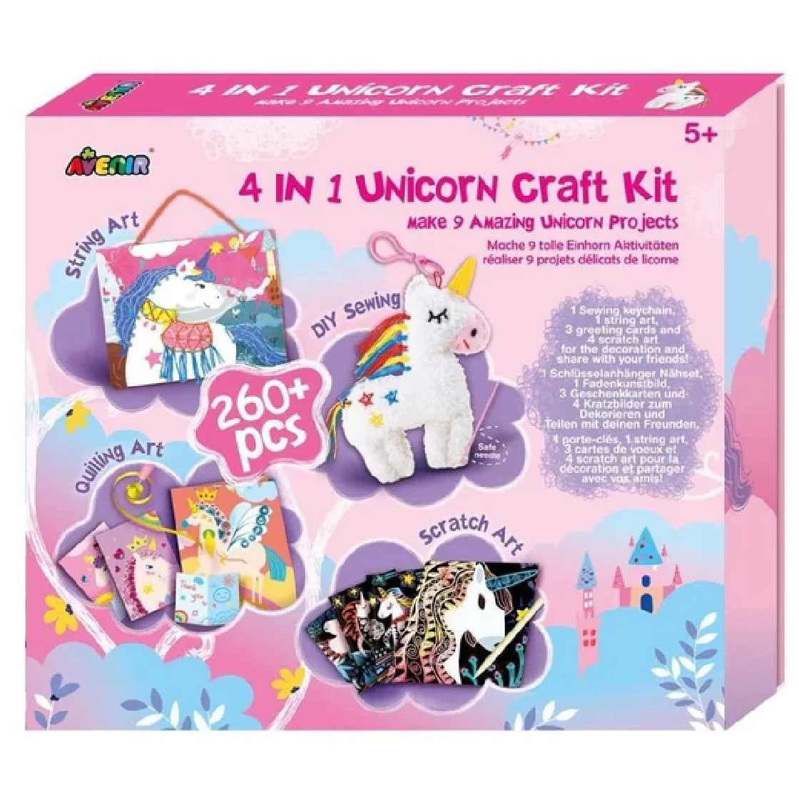 AVENIR - 4 IN 1 UNICORN CRAFT KIT