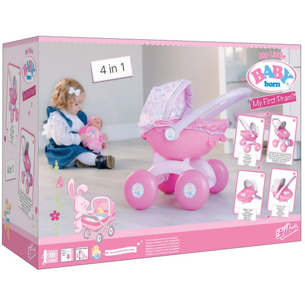 BABY BORN MY LITTLE 4IN1 PRAM