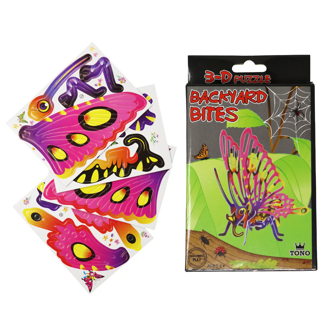 BUILD YOUR OWN INSECT BACKYARD BITES 3D PUZZLE - BUTTERFLY
