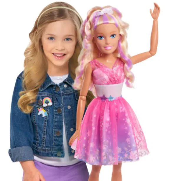 BARBIE - 28 INCH STANDING DOLL - BLONDE STAR POWER BEST FASHION FRIEND - Image 2
