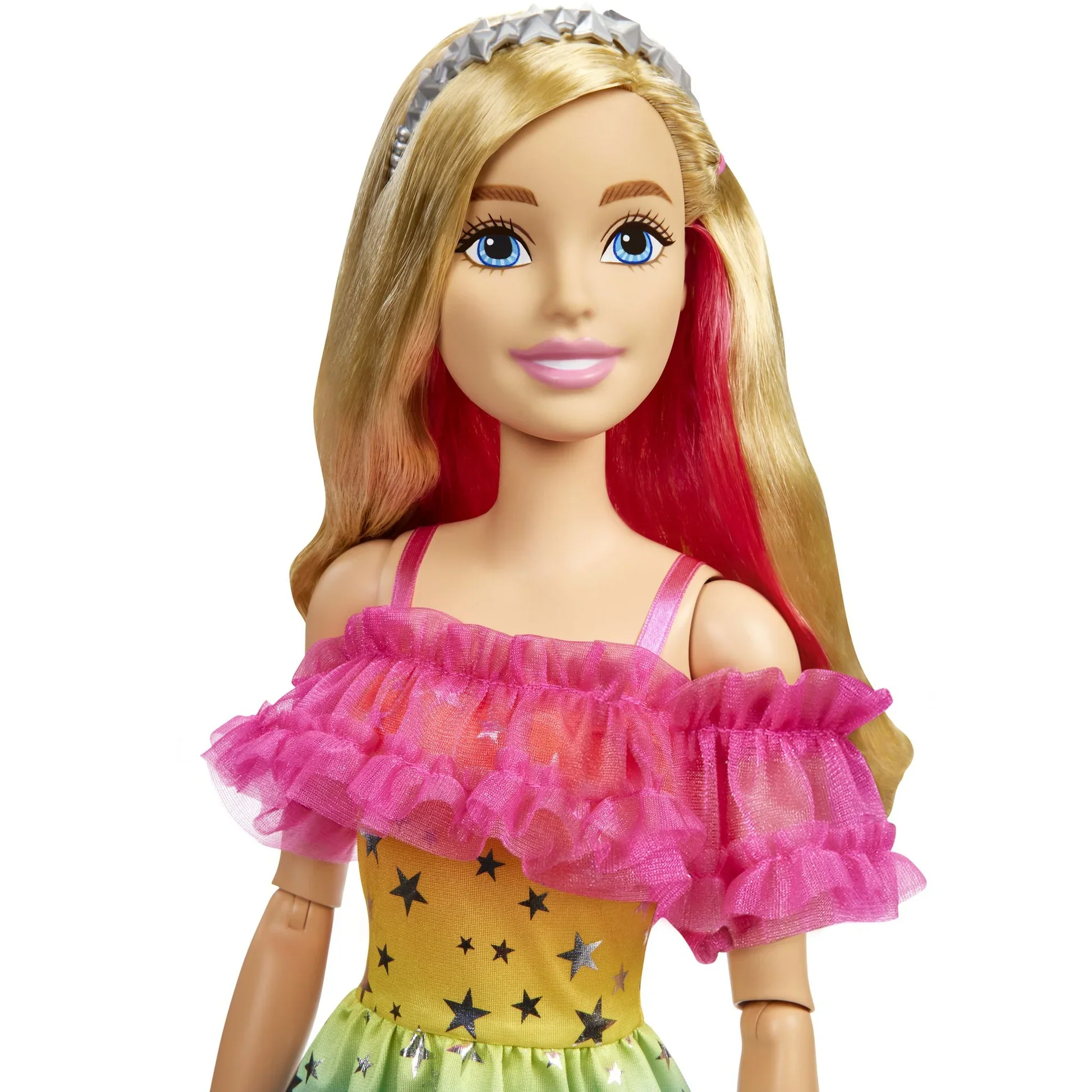 BARBIE 71CM CAUCASIAN DOLL WITH MULTI COLOURED STARRY DRESS - Image 3