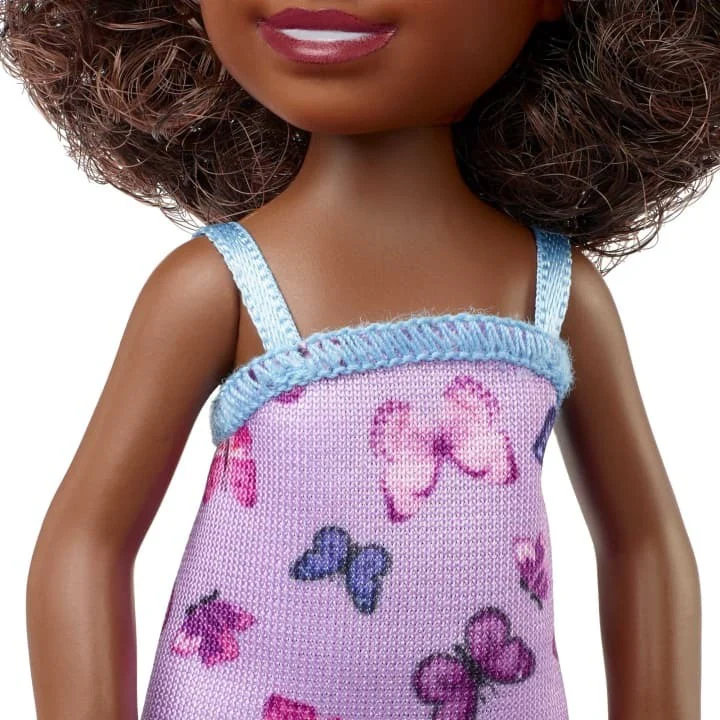 BARBIE CLUB CHELSEA DOLL ASST - PURPLE BUTTERFLY DRESS - Image 2