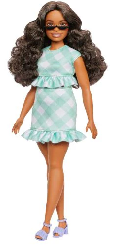 BARBIE FASHIONISTAS #240 GREEN GINGHAM DRESS - Image 2