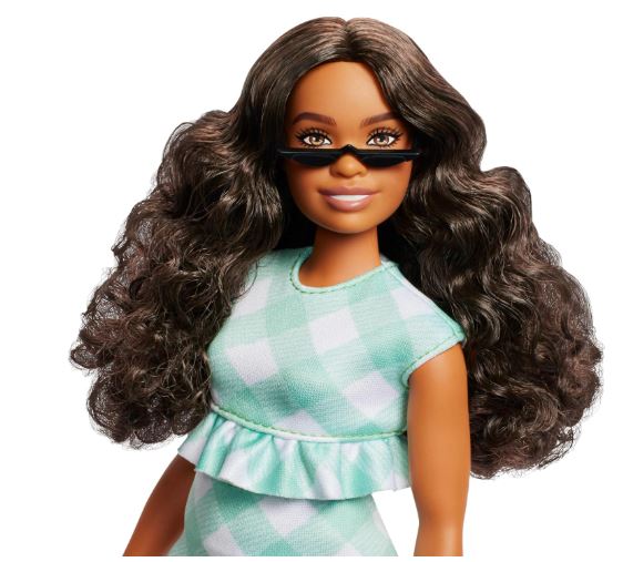 BARBIE FASHIONISTAS #240 GREEN GINGHAM DRESS - Image 4