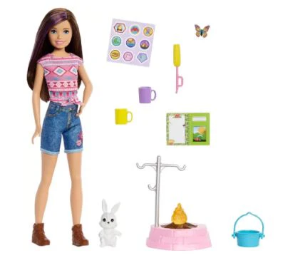 BARBIE DOLL AND ACCESSORIES - CAMPING SKIPPER