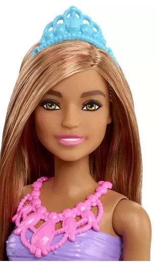 BARBIE DREAMTOPIA FLOWER DRESS BARBIE DOLL - DOLL -DARK SKIN PURPLE SKIRT - Image 3