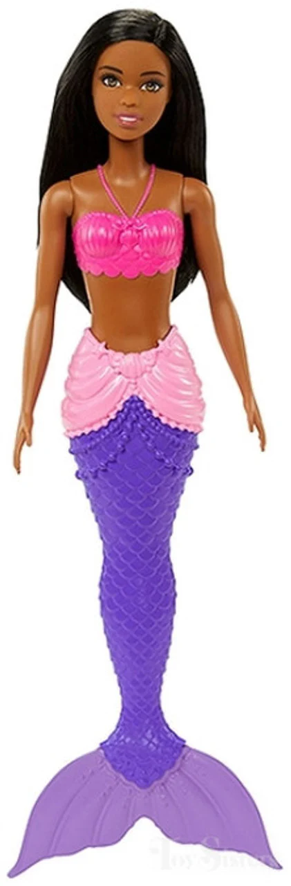 BARBIE DREAMTOPIA MERMAID DOLL - DARK BROWN HAIR PURPLE TAIL