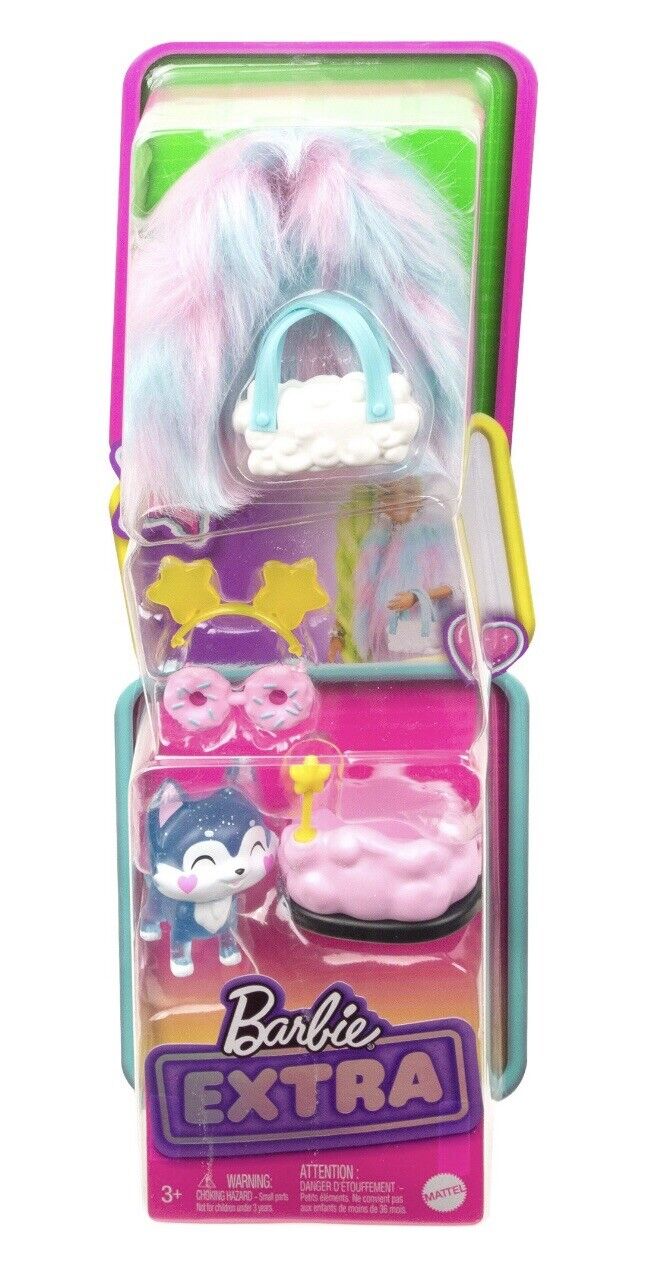BARBIE EXTRA FASHION ACCESSORIES - BLUE GLITTER CAT