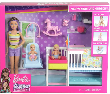 BARBIE FAMILY BYSTR NRSY PLAYSET