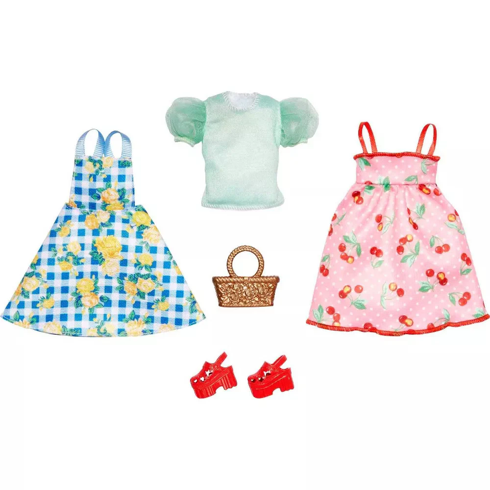 BARBIE FASHION 2 PACK - GINGHAM BLUE DRESS SET - Image 2
