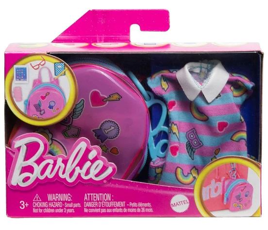 BARBIE FASHION ACCESSORIES - SCHOOL DRESS AND BAG WITH 5 SURPRISES - Image 4