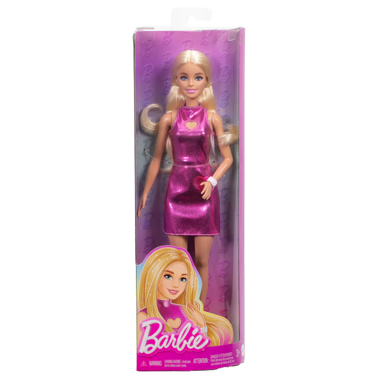 BARBIE FASHION DOLL - #230 BLONDE WITH PINK MINI DRESS - Image 3