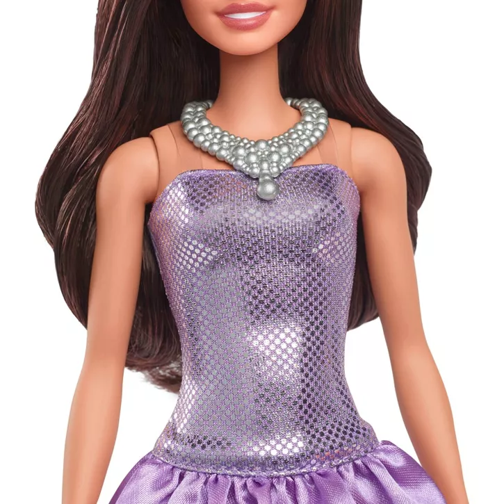 BARBIE FASHION DOLL - #234 BROWN HAIR SEQUIN DRESS - Image 4
