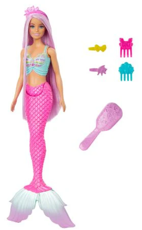BARBIE FASHION DOLL - BLONDE MERMAID WITH PINK TAIL - Image 2
