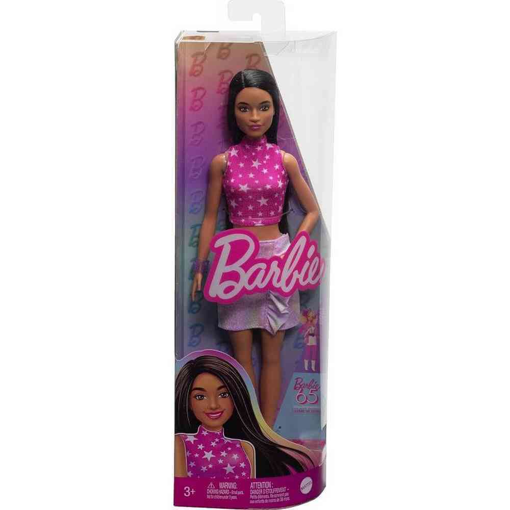 BARBIE FASHIONISTA DOLL 65TH ANNIVERSARY 215 STAR PRINT TOP - Image 3