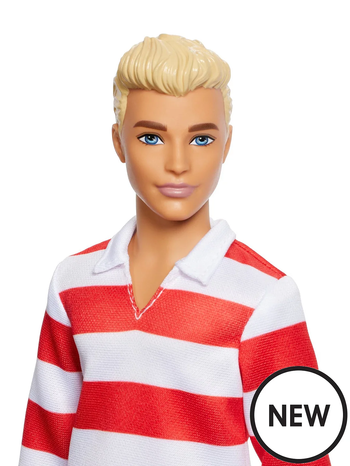 BARBIE FASHIONISTA KEN DOLL BLONDE RED/WHITE SHIRT 241 - Image 3