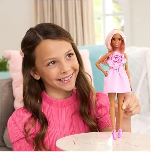 BARBIE FASHIONISTAS #238 PINK ROSE DRESS - Image 3