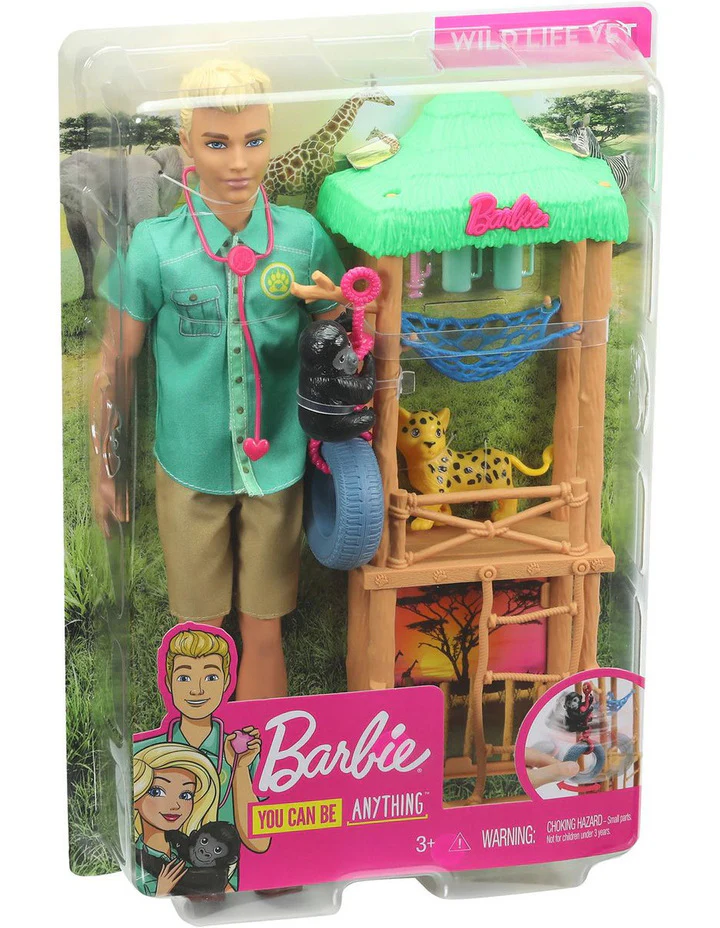 BARBIE I CAN BE KEN PLAYSET - WILDLIFE VET