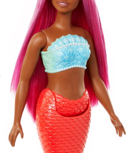 BARBIE MERMAID COLOURFUL HAIR AND PINK TAIL DOLL - Image 2