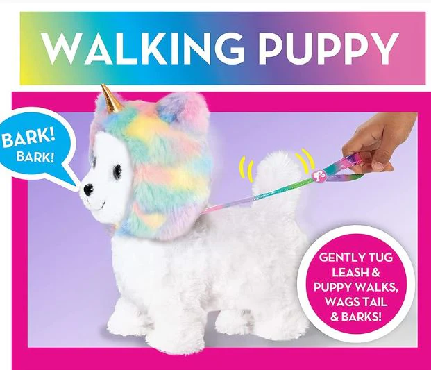BARBIE PETS - WALKING PUPPY WITH UNICORN HAT - 10 PIECES - Image 3