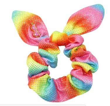 PINK POPPY - BARBIE RAINBOW FANTASY TIE SCRUNCHIE WITH BARBIE CHARM
