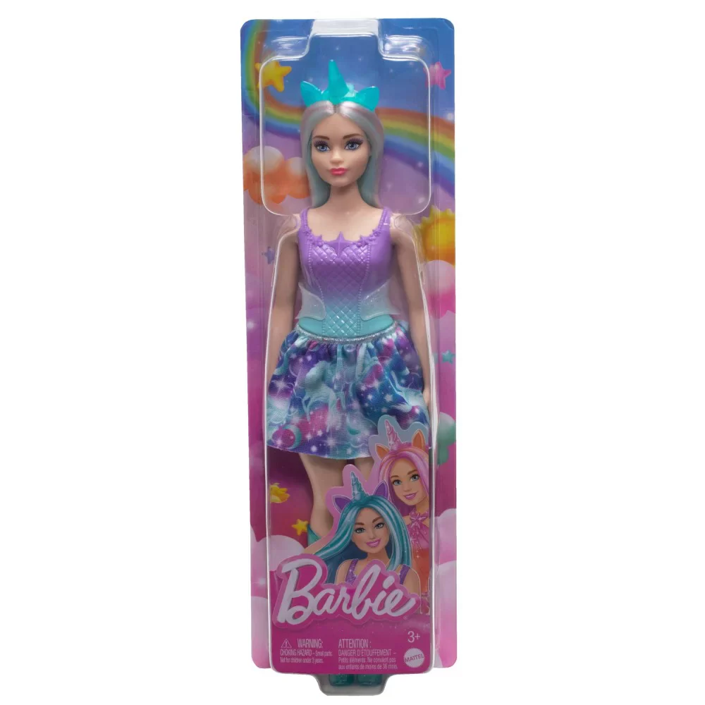 BARBIE UNICORN DOLL WITH PURPLE/TEAL AND PASTEL HAIR - Image 2