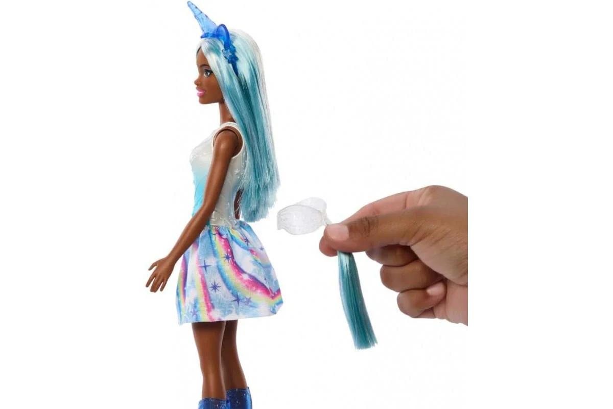 BARBIE UNICORN DOLL WITH BLUE HAIR AND HORN - Image 2