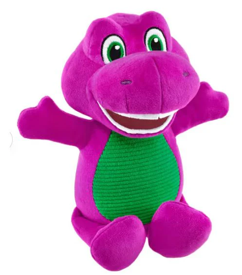 BARNEY'S WORLD 8" PLUSH - BARNEY THE DINOSAUR