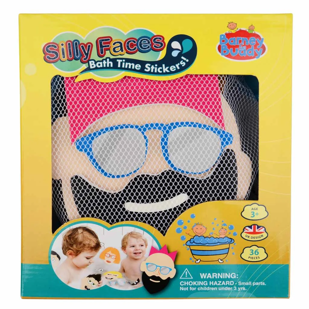 BUDDY & BARNEY BATH TIME STICKERS SILLY FACES