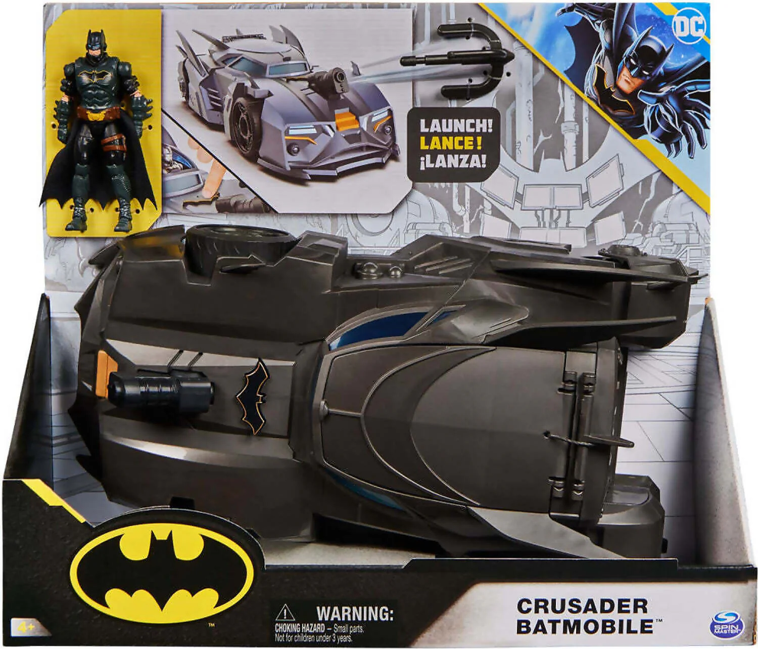 BATMAN CRUSADER  BATMOBILE WITH 4INCH FIGURE
