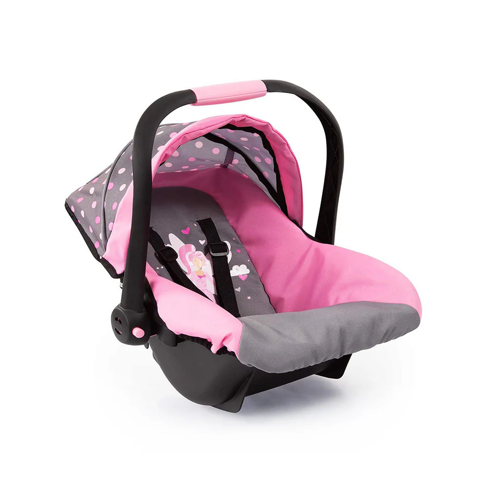BAYER DOLL CAR CAPSULE - LIGHT GREY & PINK WITH FAIRY