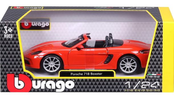 BBURAGO PORSCHE 718 BOXSTER DIECAST 1:24 SCALE