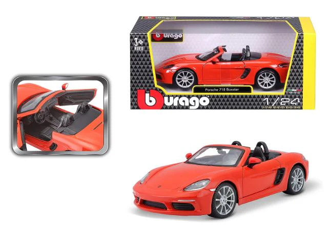 BBURAGO PORSCHE 718 BOXSTER DIECAST 1:24 SCALE - Image 3