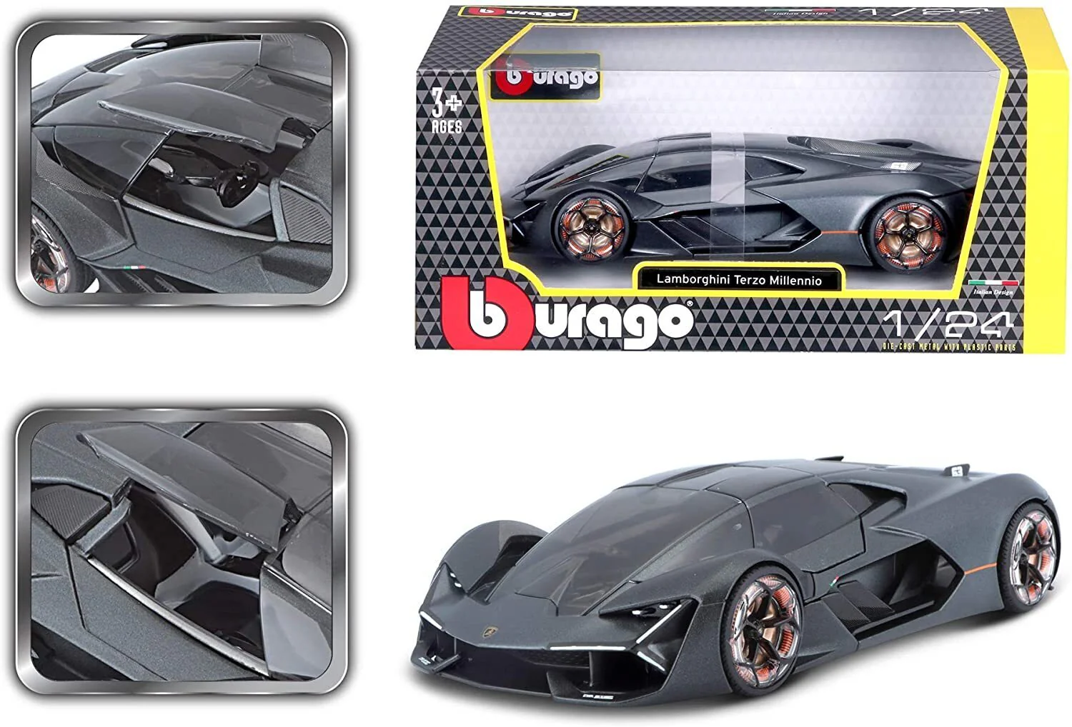 BBURAGO LAMBORGHINI TERZO MILLENNIO 1:24 DIECAST SCALE - Image 3